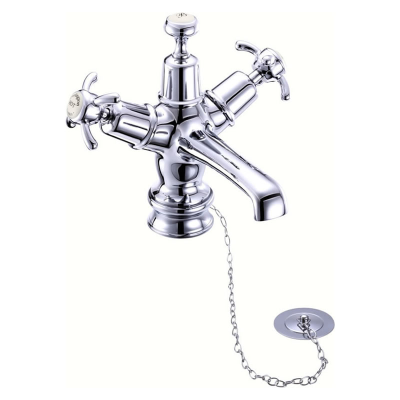 Anglesey Medici Regent basin mixer with plug and chain waste